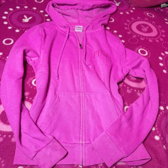 Victoria’s Secret PINK Zip Hoodie Size XS - Picture 2 of 6